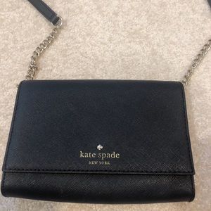 Kate Spade black wallet on chain